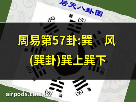 易經64卦斷易天機5 巽宮八卦詞義辨析｜六十四卦卦義：深入解析梅花易數中的卦象智慧
